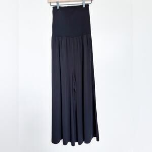 Elizabeth And James Textile Smocked Wide Leg Strapless Jumpsuit